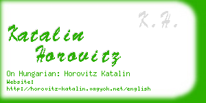 katalin horovitz business card